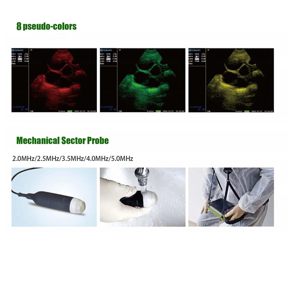 Portable Veterinary Ultrasound Scanner, Vet Pregnancy Ultra Machine with 3.5MHz Convex Probe for Pig Sheep Goat Dogs Animals