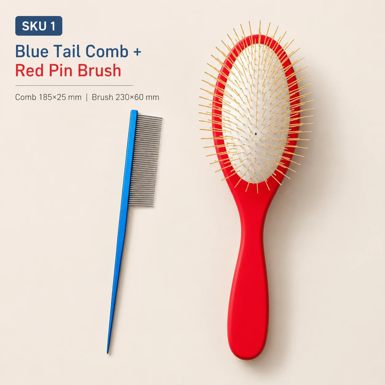 Pet Brush Hair Remover Tail Comb Grooming Set with Golden Pin Dog Supplies for Puppy Grooming and Hygiene Accessories