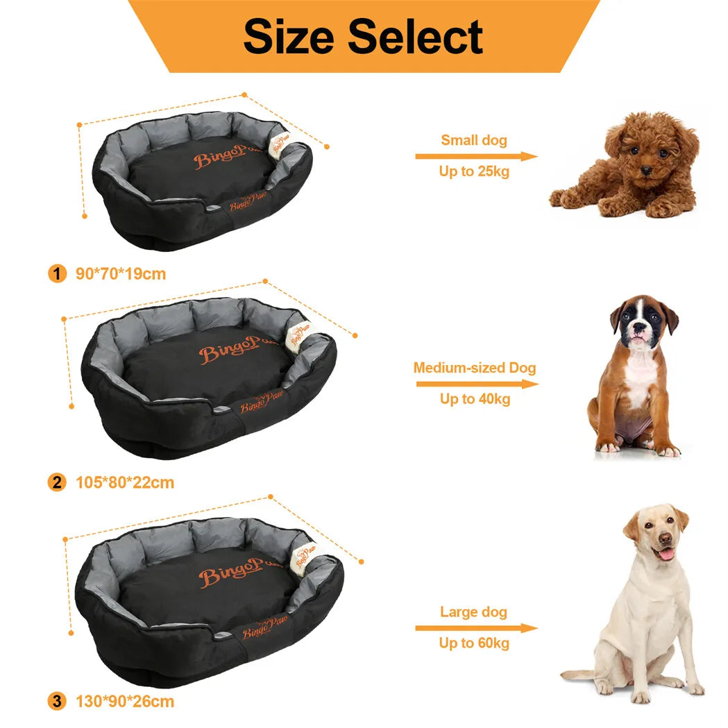 XXL XL Large Orthopedic Sofa Dog Bed Waterproof Pet Mat Kennel Pet Puppy Basket Washable Removable Cushion