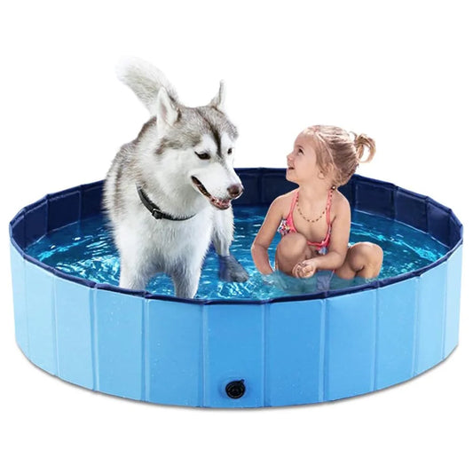 Dog Swimming Pool or Pool Cover Portable Plastic Pool Grooming Tub Bathing Scratch Resistance Pet Pools Bathtub for Large Dogs