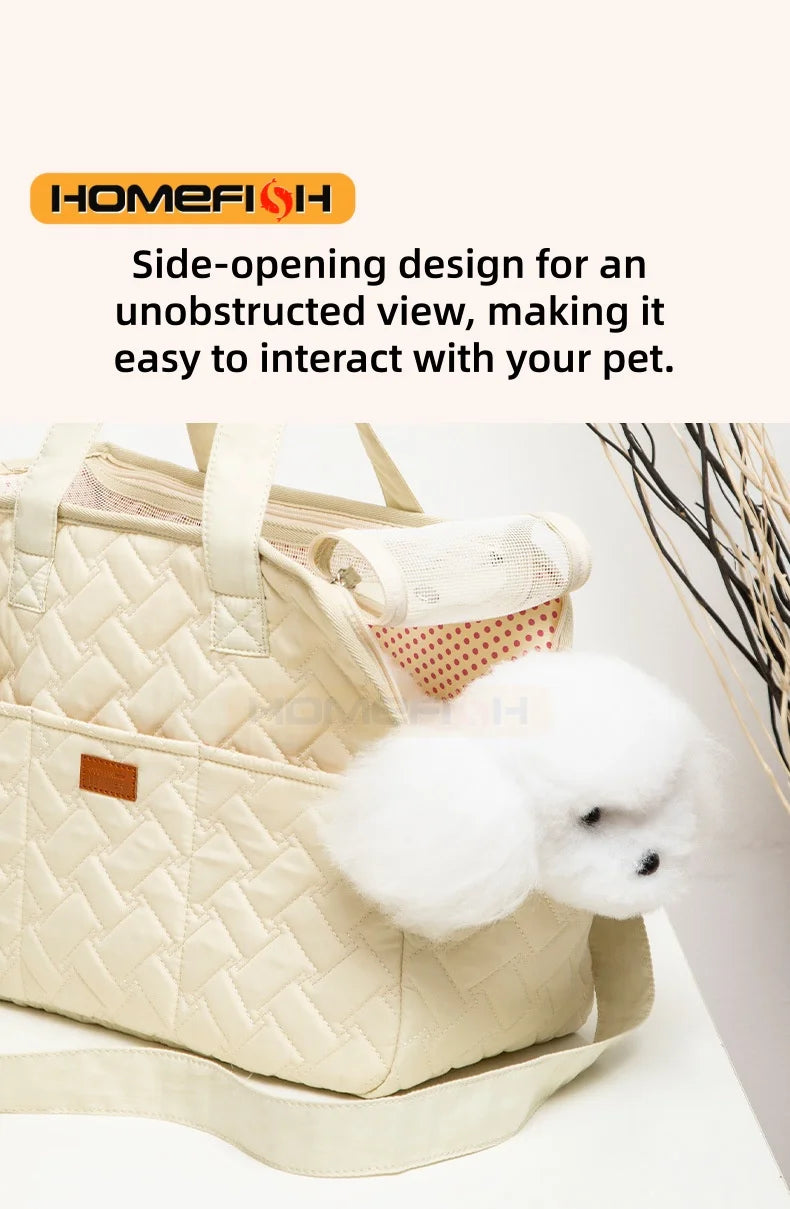 Pet cat dog tote bag, no escape, portable, multifunctional, large capacity, breathable, horizontal bag, portable soft bag