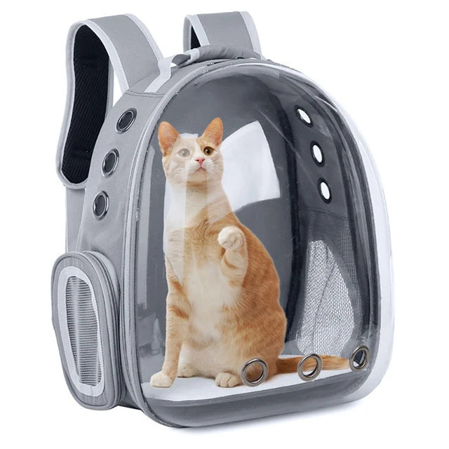 Pet Cat Carrying Bag Breathable Portable Pet Outdoor Travel Backpack Transparent Bag Carrier Pet Transport Space Capsule Bag