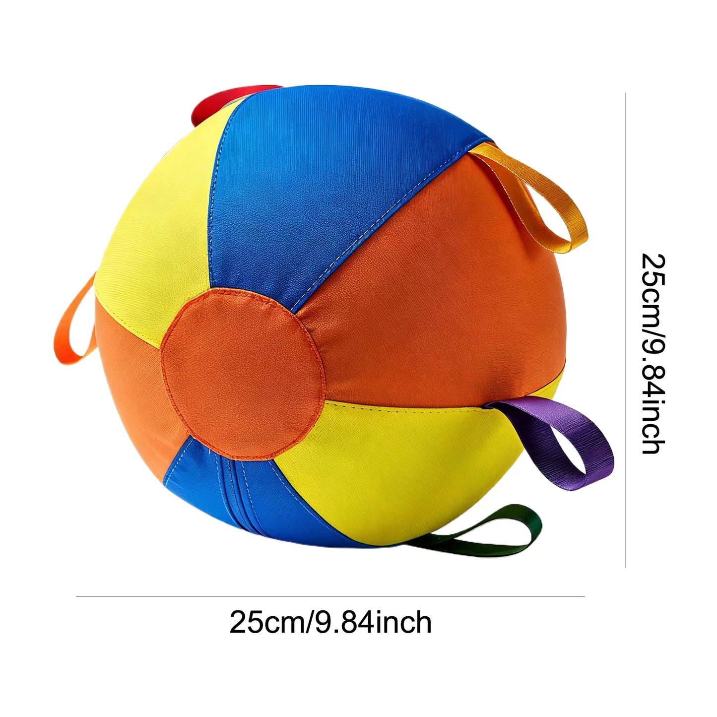 Giant Herding Ball with Straps Set Chew Resistant Fabric Dog Ball Inflatable Big Ball for Medium Large Dogs Golden Retriever
