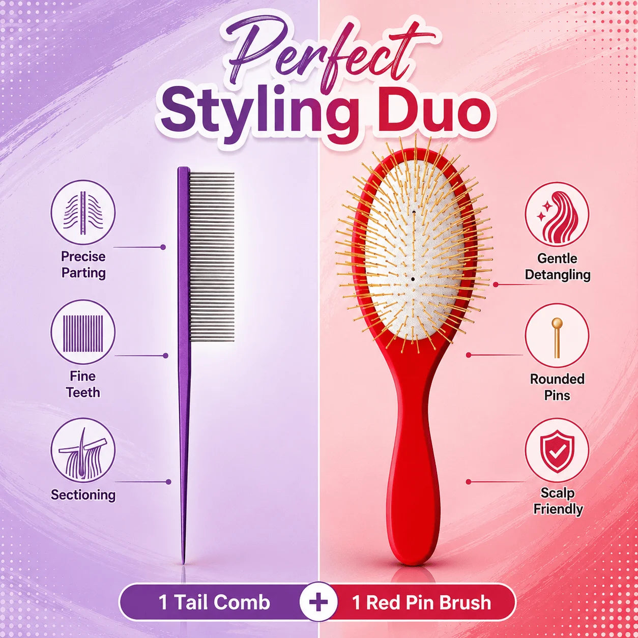 Pet Brush Hair Remover Tail Comb Grooming Set with Golden Pin Dog Supplies for Puppy Grooming and Hygiene Accessories