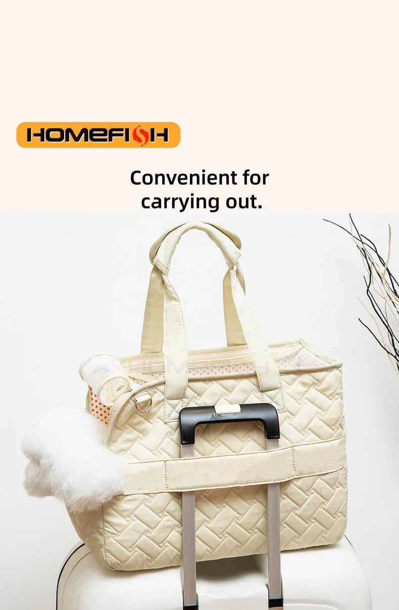 Pet cat dog tote bag, no escape, portable, multifunctional, large capacity, breathable, horizontal bag, portable soft bag
