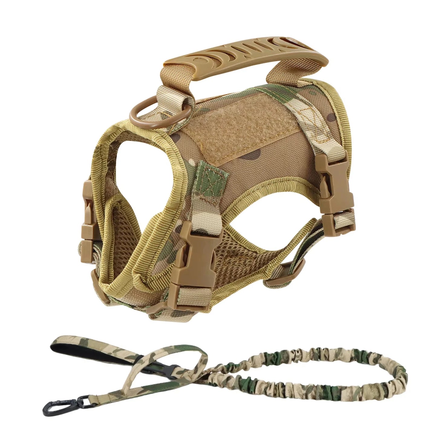 Tactical Puppy Harness Leash Set For Small Dogs Adjustable Cat Harnesses Vest For Training Walking Military Cats Dog Accessories