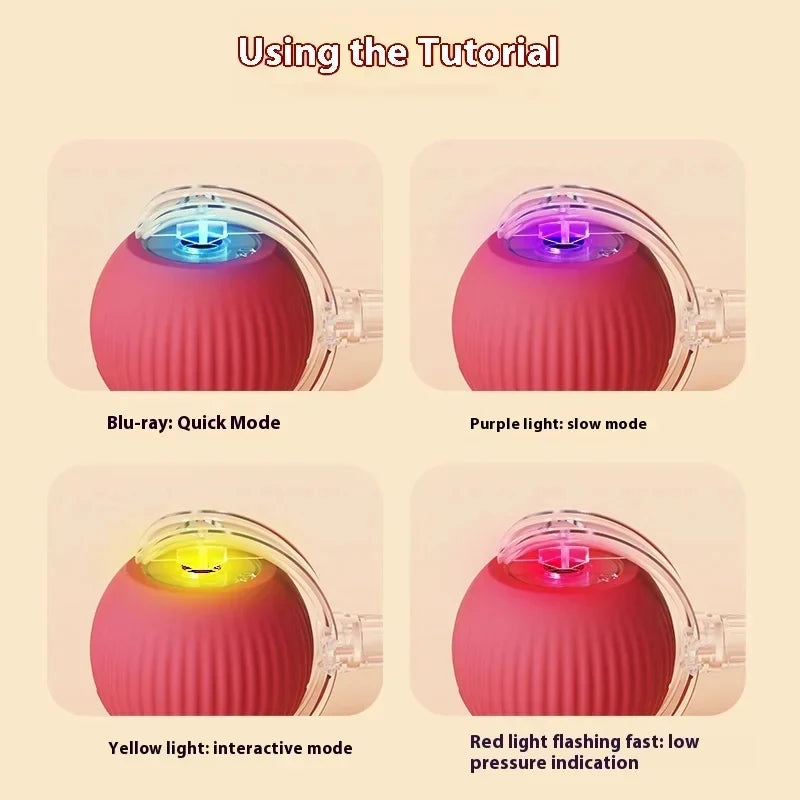 Rechargeable Automatic Rolling Ball Cat Toy – Fake Tail, Imitate Mouse, Electric Interactive for Cats & Dogs