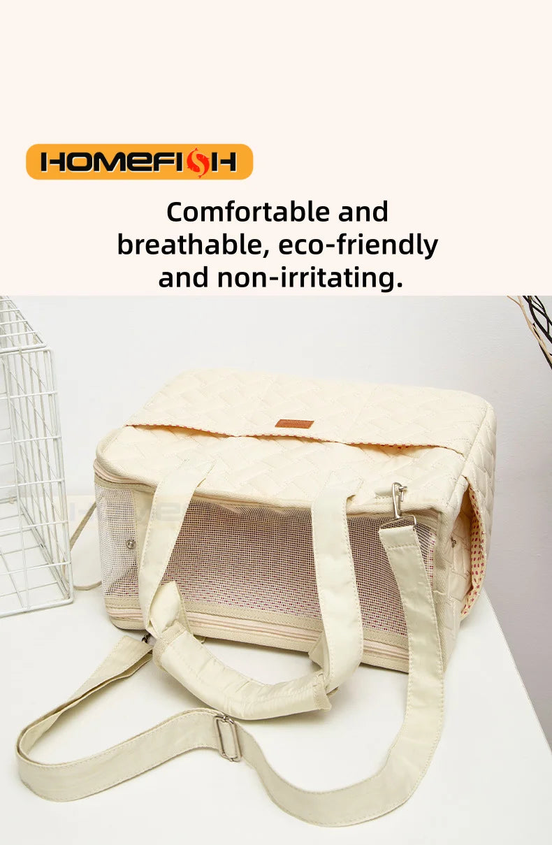 Pet cat dog tote bag, no escape, portable, multifunctional, large capacity, breathable, horizontal bag, portable soft bag