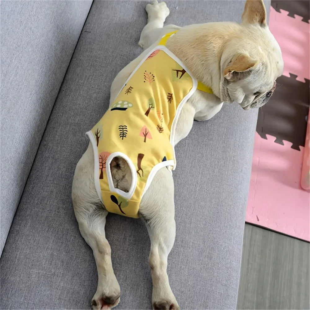 Adjustable French Bulldog Pet Shoulder Strap Physiological Pants Washable Female Dog Underwear Safety Trousers Mascotas Shorts