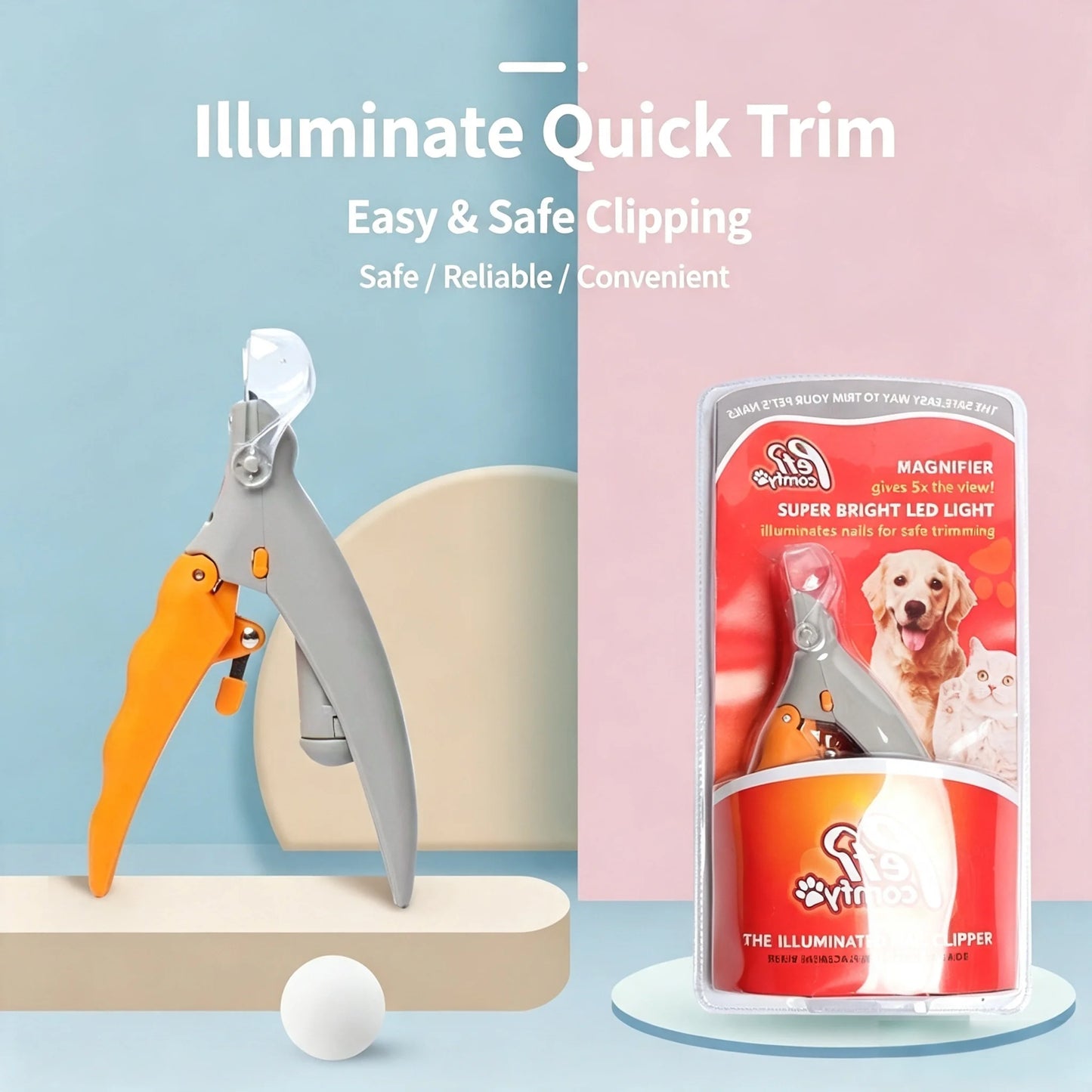 Professional Pet Nail Clipper Scissors With LED Light Cat Dog Nail Clipper Tool Scissors Nail Toeclaw Cutter Scissors Pet Supply