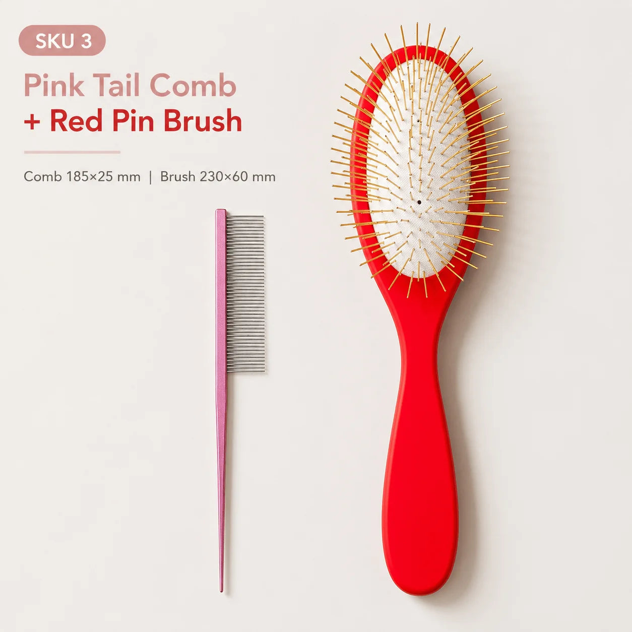 Pet Brush Hair Remover Tail Comb Grooming Set with Golden Pin Dog Supplies for Puppy Grooming and Hygiene Accessories