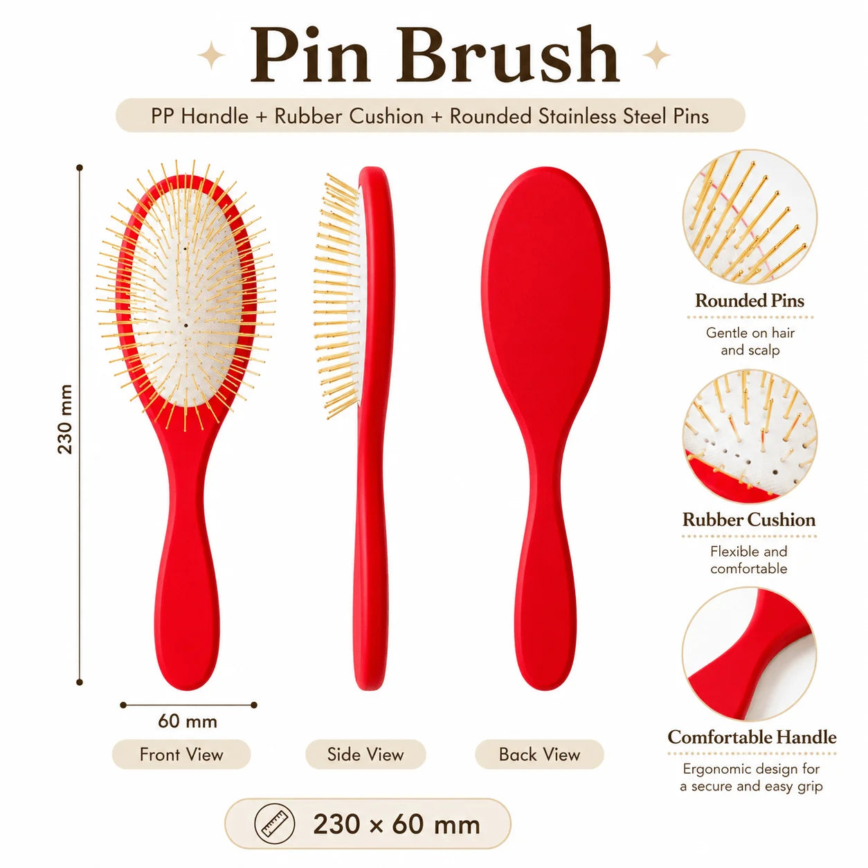 Pet Brush Hair Remover Tail Comb Grooming Set with Golden Pin Dog Supplies for Puppy Grooming and Hygiene Accessories