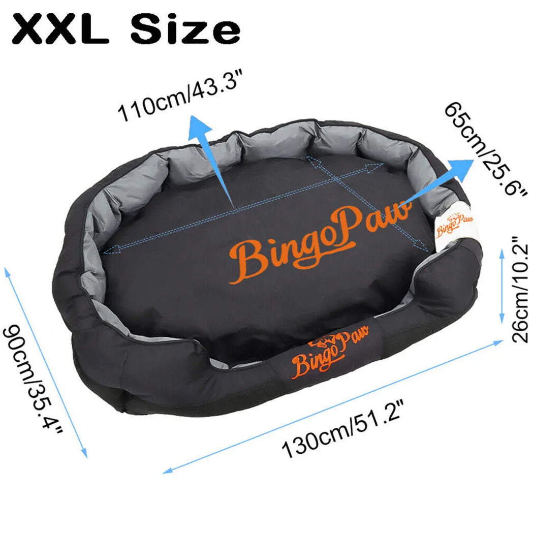 XXL XL Large Orthopedic Sofa Dog Bed Waterproof Pet Mat Kennel Pet Puppy Basket Washable Removable Cushion