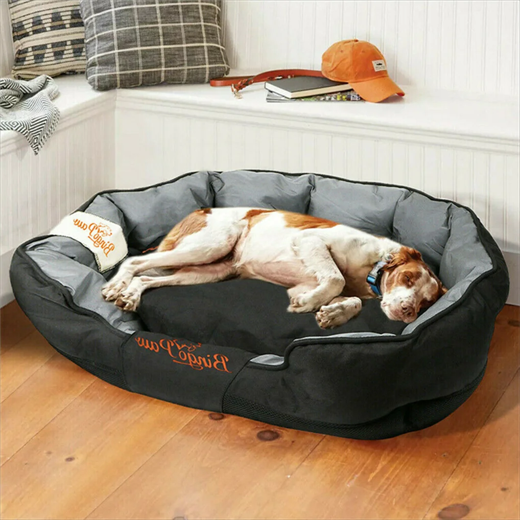 XXL XL Large Orthopedic Sofa Dog Bed Waterproof Pet Mat Kennel Pet Puppy Basket Washable Removable Cushion
