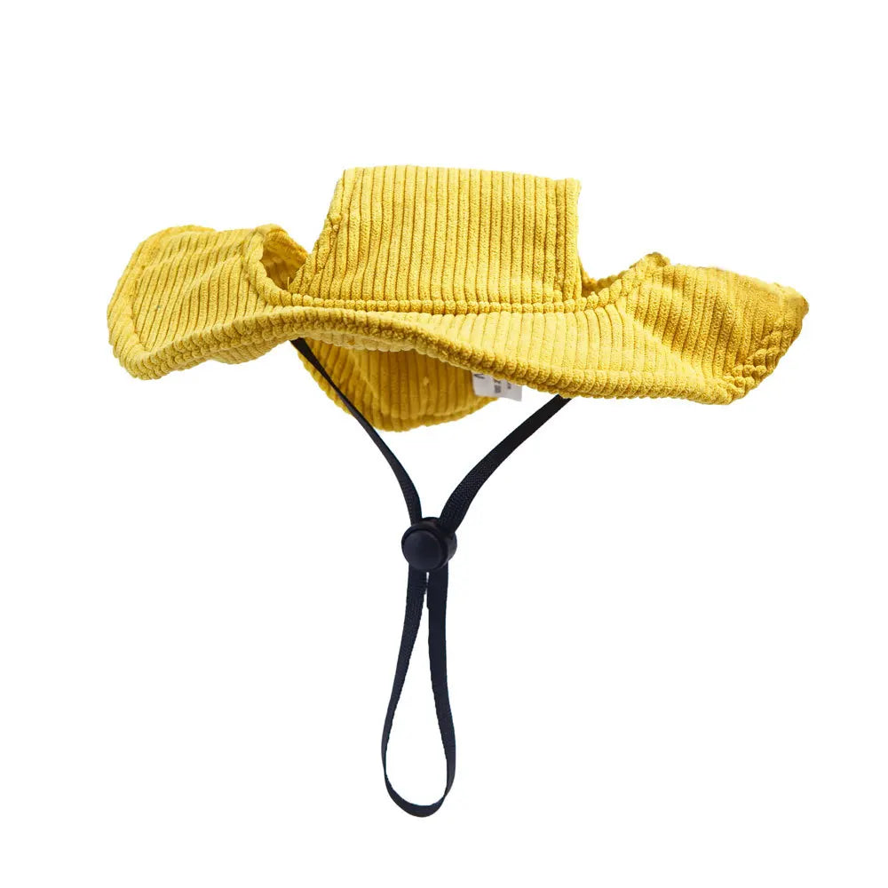 Fashion Big Dog Baseball Cap Durable Corduroy Adjustable Pet Sun Hat for Small Medium Large Dogs Golden Retriever Corgi Supplies