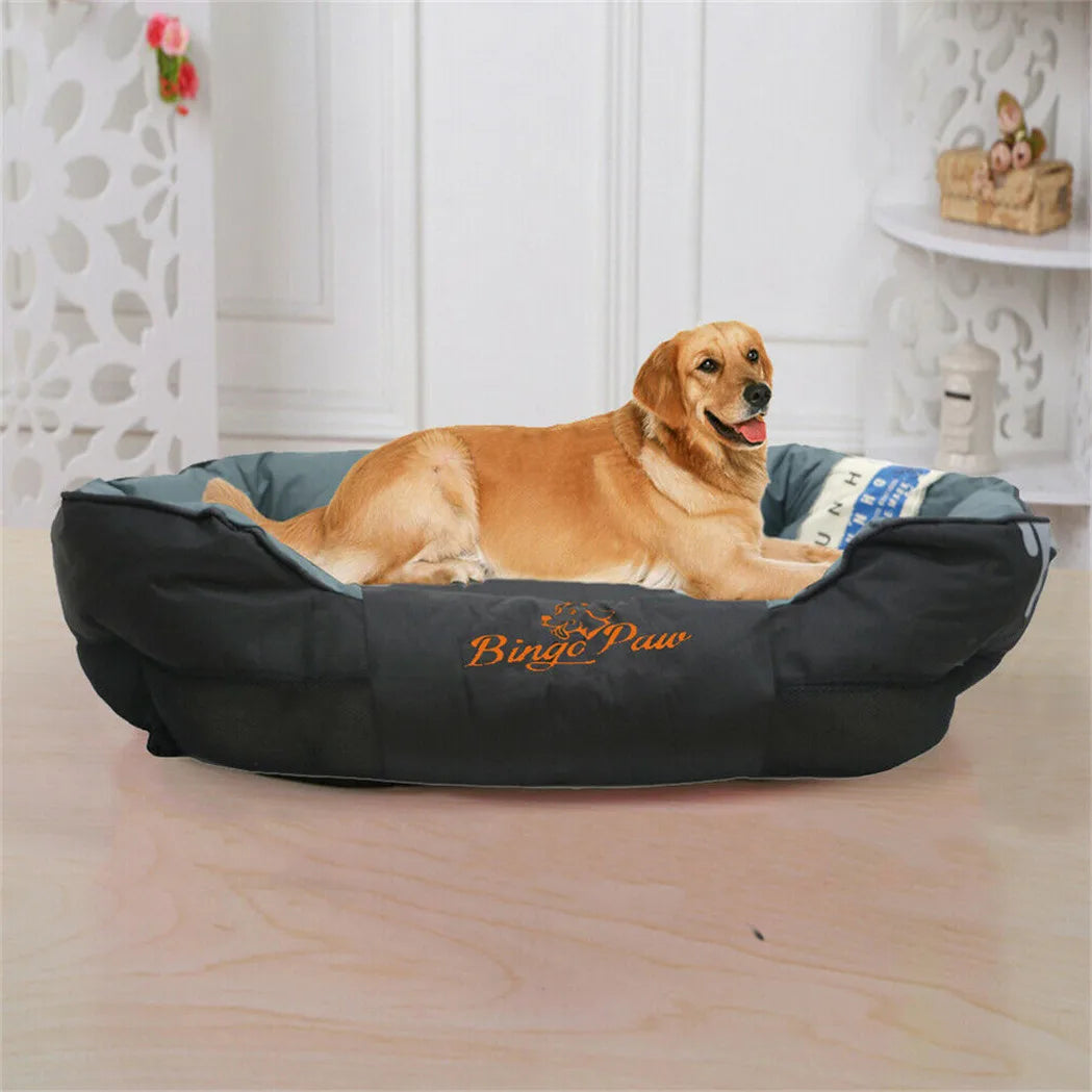 XXL XL Large Orthopedic Sofa Dog Bed Waterproof Pet Mat Kennel Pet Puppy Basket Washable Removable Cushion