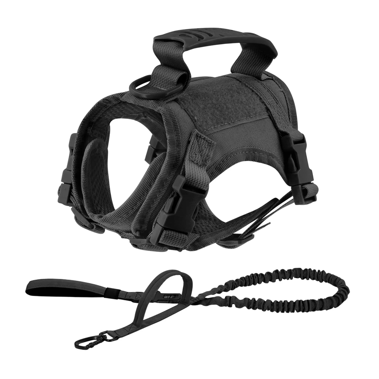 Tactical Puppy Harness Leash Set For Small Dogs Adjustable Cat Harnesses Vest For Training Walking Military Cats Dog Accessories