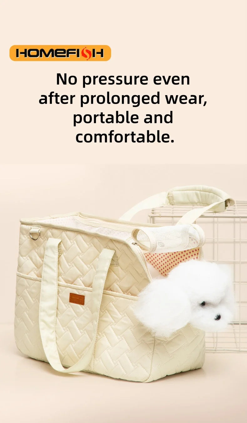 Pet cat dog tote bag, no escape, portable, multifunctional, large capacity, breathable, horizontal bag, portable soft bag
