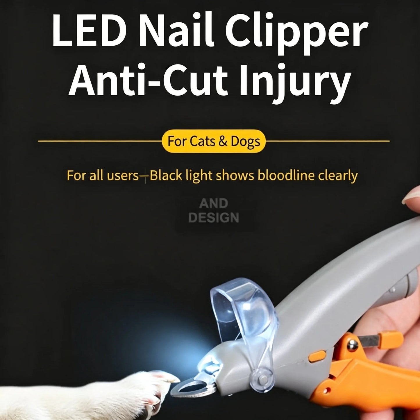 Professional Pet Nail Clipper Scissors With LED Light Cat Dog Nail Clipper Tool Scissors Nail Toeclaw Cutter Scissors Pet Supply