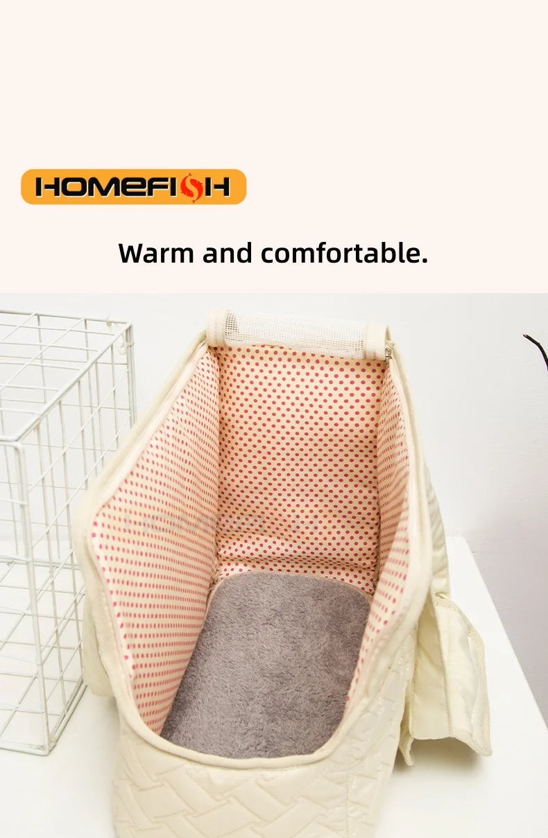 Pet cat dog tote bag, no escape, portable, multifunctional, large capacity, breathable, horizontal bag, portable soft bag